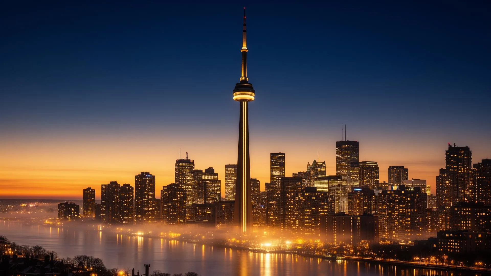 Skyline de Toronto al atardecer